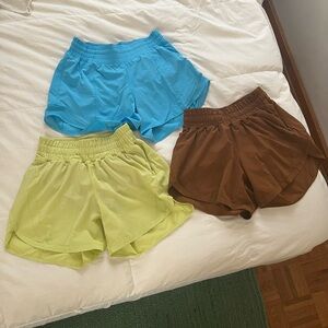 Lululemon running shorts bundle 3 pairs size 4 and 6